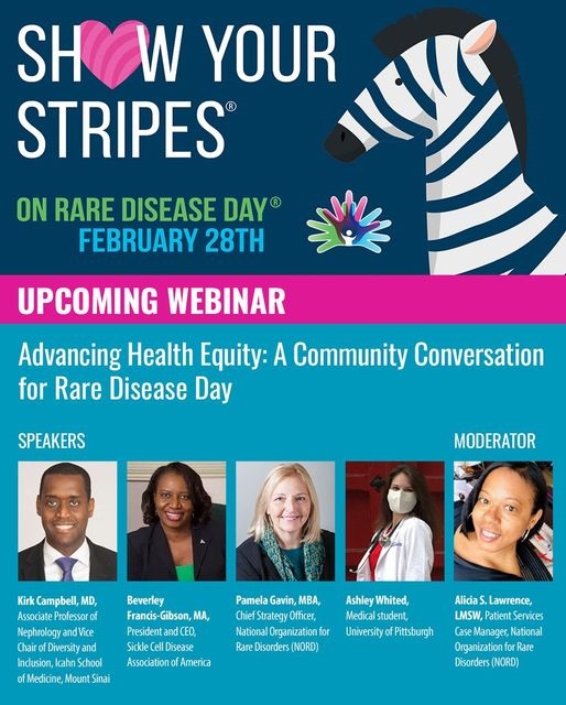 Advancing Health Equity: A Community Conversation For Rare Disease Day Advancing Health Equity: A Community Conversation For Rare Disease Day