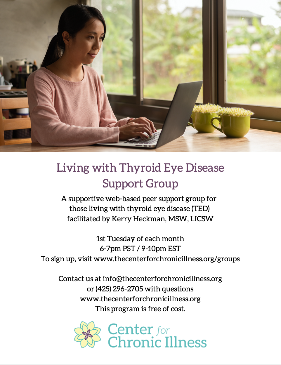 Web-Based Peer Support Group For People Living With TED – Center For Chronic Illness Web-Based Peer Support Group For People Living With TED – Center For Chronic Illness